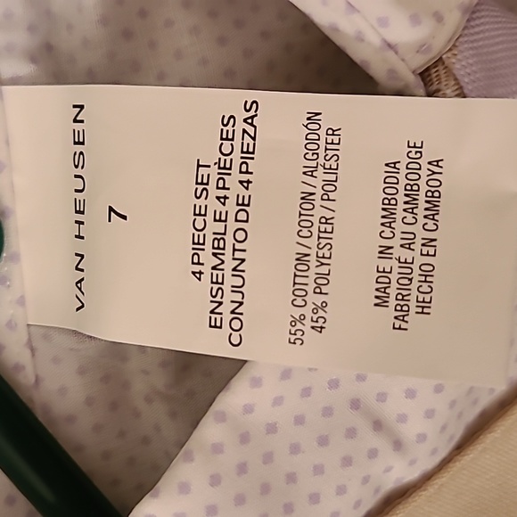 VAN HEUSEN BOYS 3 PIECE PANTS, SHIRT WITH CLIP-ON TIE, AND VEST SIZE 7 - Picture 11 of 16